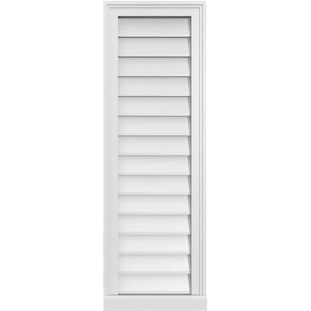 Ekena Millwork Vertical Surface Mount PVC Gable Vent w/ 2"W x 2"H , Brickmould Sill Frame, 14"W x 42"H GVPVE14X4203SN